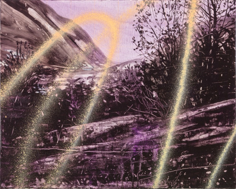 Untitled 4, 2016, oil and acrylic spray on canvas, 40×50cm